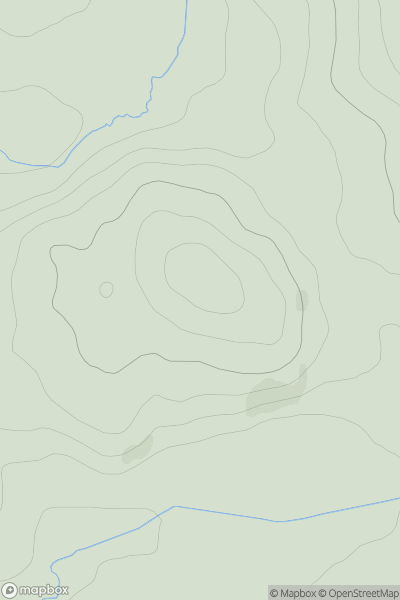 Thumbnail image for Knockdhu [Altnaharra to Dornoch] showing contour plot for surrounding peak